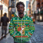 Togo Christmas Zip Hoodie African Santa Poinsettia Flower Tree Gifts - African Pride