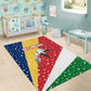 Seychelles Christmas Area Rug Flag Colors Tropical Bird Motif and National Coat of Arms - African Pride