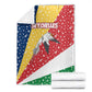 Seychelles Christmas Blanket Flag Colors Tropical Bird Motif and National Coat of Arms - African Pride