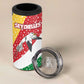 Seychelles Christmas 4 in 1 Can Cooler Tumbler Flag Colors Tropical Bird Motif and National Coat of Arms - African Pride