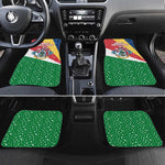 Seychelles Christmas Car Mats Flag Colors Tropical Bird Motif and National Coat of Arms - African Pride