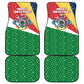 Seychelles Christmas Car Mats Flag Colors Tropical Bird Motif and National Coat of Arms - African Pride