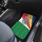 Seychelles Christmas Car Mats Flag Colors Tropical Bird Motif and National Coat of Arms - African Pride