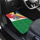 Seychelles Christmas Car Mats Flag Colors Tropical Bird Motif and National Coat of Arms - African Pride