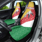 Seychelles Christmas Car Seat Cover Flag Colors Tropical Bird Motif and National Coat of Arms - African Pride