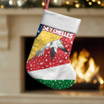 Seychelles Christmas Stocking Flag Colors Tropical Bird Motif and National Coat of Arms - African Pride