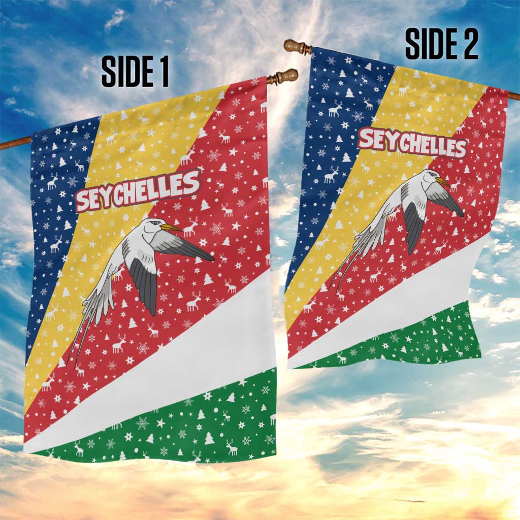 Seychelles Christmas Garden Flag Flag Colors Tropical Bird Motif and National Coat of Arms - African Pride