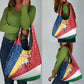 Seychelles Christmas Grocery Bag Flag Colors Tropical Bird Motif and National Coat of Arms - African Pride