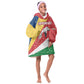Seychelles Christmas Kid Wearable Blanket Hoodie Flag Colors Tropical Bird Motif and National Coat of Arms - African Pride