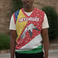Seychelles Christmas Knitted V-Neck Vest Flag Colors Tropical Bird Motif and National Coat of Arms - African Pride