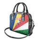 Seychelles Christmas Shoulder Handbag Flag Colors Tropical Bird Motif and National Coat of Arms - African Pride
