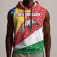Seychelles Christmas Sleeveless Hoodie Flag Colors Tropical Bird Motif and National Coat of Arms - African Pride