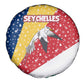 Seychelles Christmas Spare Tire Cover Flag Colors Tropical Bird Motif and National Coat of Arms - African Pride