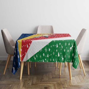 Seychelles Christmas Tablecloth Flag Colors Tropical Bird Motif and National Coat of Arms - African Pride