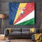 Seychelles Christmas Tapestry Flag Colors Tropical Bird Motif and National Coat of Arms - African Pride