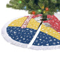Seychelles Christmas Tree Skirt Flag Colors Tropical Bird Motif and National Coat of Arms - African Pride