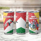 Seychelles Christmas Tumbler Cup Flag Colors Tropical Bird Motif and National Coat of Arms - African Pride