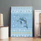 Seychelles Christmas Canvas Wall Art Ocean Blue Marlin Fish Artwork and Surfing Santa Motif - African Pride