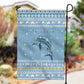 Seychelles Christmas Garden Flag Ocean Blue Marlin Fish Artwork and Surfing Santa Motif - African Pride