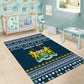 Sierra Leone Christmas Area Rug Ornamental Coat of Arms and Festive Motif - African Pride