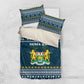 Sierra Leone Christmas Bedding Set Ornamental Coat of Arms and Festive Motif - African Pride