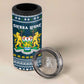 Sierra Leone Christmas 4 in 1 Can Cooler Tumbler Ornamental Coat of Arms and Festive Motif - African Pride