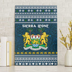 Sierra Leone Christmas Canvas Wall Art Ornamental Coat of Arms and Festive Motif - African Pride