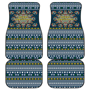 Sierra Leone Christmas Car Mats Ornamental Coat of Arms and Festive Motif - African Pride