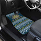 Sierra Leone Christmas Car Mats Ornamental Coat of Arms and Festive Motif - African Pride