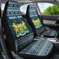 Sierra Leone Christmas Car Seat Cover Ornamental Coat of Arms and Festive Motif - African Pride