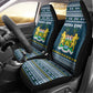 Sierra Leone Christmas Car Seat Cover Ornamental Coat of Arms and Festive Motif - African Pride