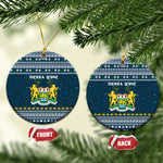 Sierra Leone Christmas Ceramic Ornament Ornamental Coat of Arms and Festive Motif - African Pride