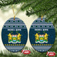 Sierra Leone Christmas Ceramic Ornament Ornamental Coat of Arms and Festive Motif - African Pride