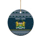 Sierra Leone Christmas Ceramic Ornament Ornamental Coat of Arms and Festive Motif - African Pride