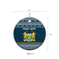 Sierra Leone Christmas Ceramic Ornament Ornamental Coat of Arms and Festive Motif - African Pride