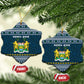 Sierra Leone Christmas Ceramic Ornament Ornamental Coat of Arms and Festive Motif - African Pride