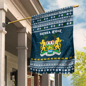 Sierra Leone Christmas Garden Flag Ornamental Coat of Arms and Festive Motif - African Pride