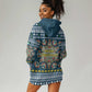 Sierra Leone Christmas Hoodie Dress Ornamental Coat of Arms and Festive Motif - African Pride
