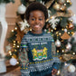 Sierra Leone Christmas Kid Ugly Christmas Sweater Ornamental Coat of Arms and Festive Motif - African Pride