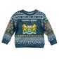 Sierra Leone Christmas Kid Ugly Christmas Sweater Ornamental Coat of Arms and Festive Motif - African Pride