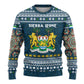 Sierra Leone Christmas Ugly Christmas Sweater Ornamental Coat of Arms and Festive Motif - African Pride