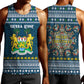 Sierra Leone Christmas Men Tank Top Ornamental Coat of Arms and Festive Motif - African Pride
