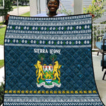 Sierra Leone Christmas Quilt Ornamental Coat of Arms and Festive Motif - African Pride