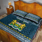 Sierra Leone Christmas Quilt Bed Set Ornamental Coat of Arms and Festive Motif - African Pride