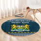 Sierra Leone Christmas Round Carpet Ornamental Coat of Arms and Festive Motif - African Pride