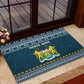 Sierra Leone Christmas Rubber Doormat Ornamental Coat of Arms and Festive Motif - African Pride