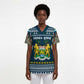 Sierra Leone Christmas Scrub Top Ornamental Coat of Arms and Festive Motif - African Pride