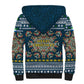 Sierra Leone Christmas Sherpa Hoodie Ornamental Coat of Arms and Festive Motif - African Pride