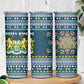 Sierra Leone Christmas Skinny Tumbler Ornamental Coat of Arms and Festive Motif - African Pride
