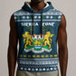 Sierra Leone Christmas Sleeveless Hoodie Ornamental Coat of Arms and Festive Motif - African Pride